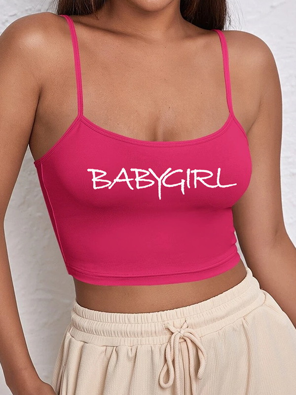 Crop Cami Top Hot Pink (Choice of 4 different graphics)