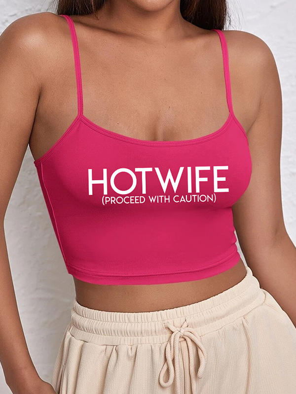 Crop Cami Top Hot Pink (Choice of 4 different graphics)