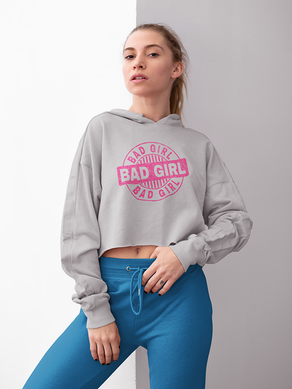 Crop Long Sleeve Hooded Shirt (4 Different Graphic Choices)