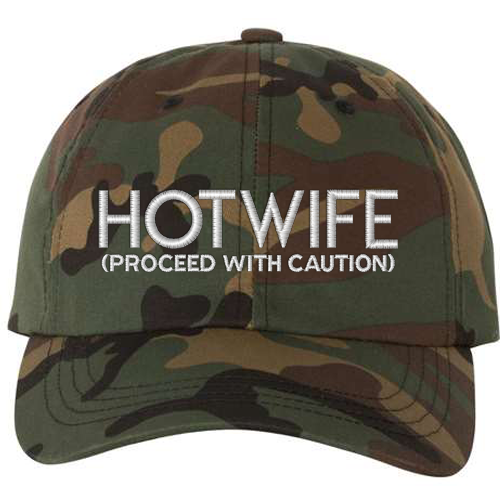 Hotwife Hat - Camo w/white