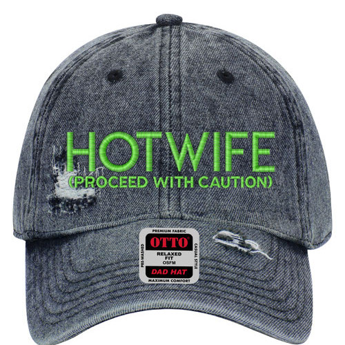 Hotwife Hat - Denim w/Green