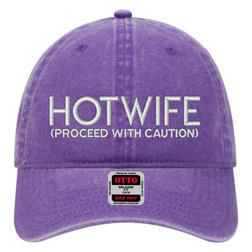 Hotwife Hat – Purple w/White