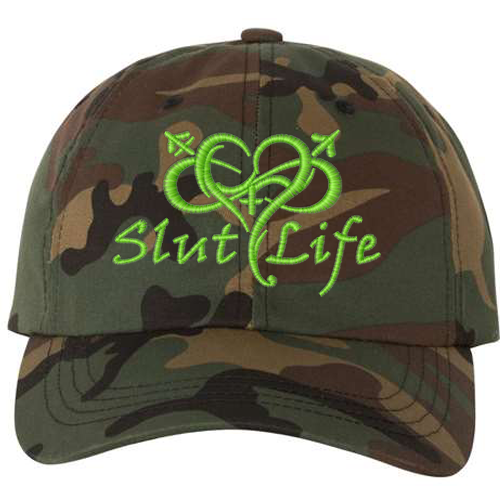 Slut Life Hat - Camo w/Green