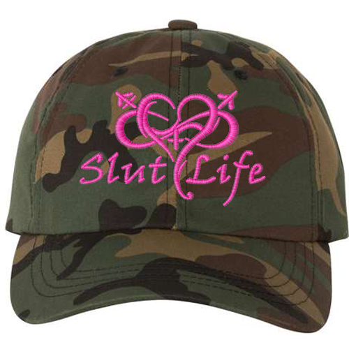Slut Life Hat - Camo w/Pink