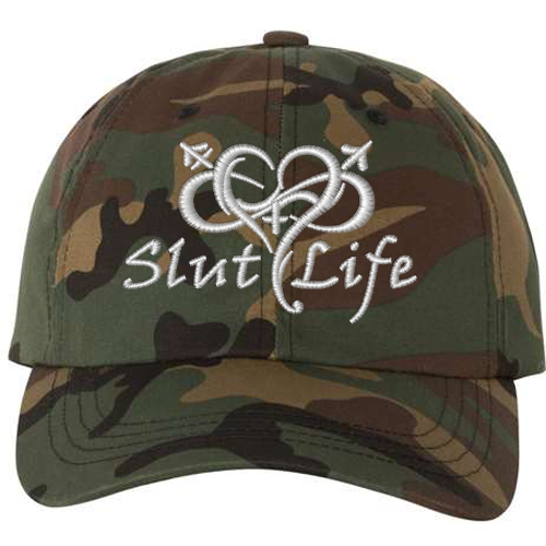 Slut Life Hat - Camo w/white