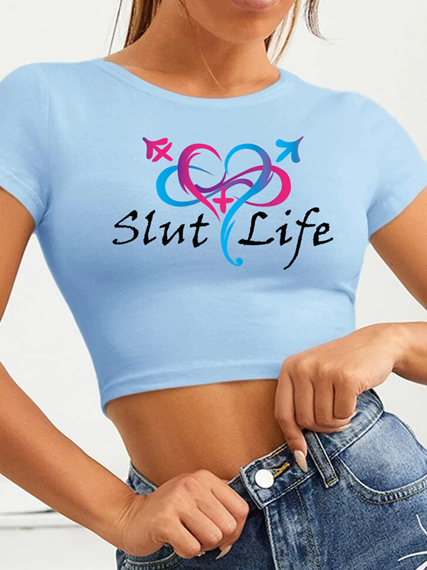 Slut Life - Crop Babydoll T-shirt