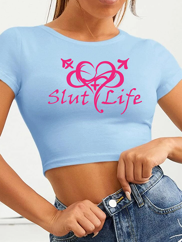 Slut Life - Crop Babydoll T-shirt